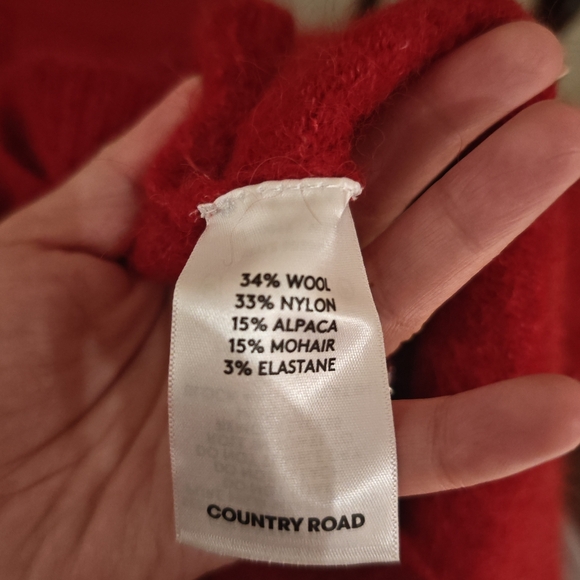 Country Road Red Women's Cardigan - Picture 6 of 14